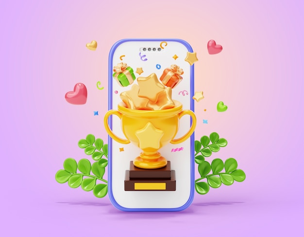Winnaar achtergrondweergave