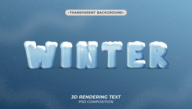 Winter 3d-tekststijleffect