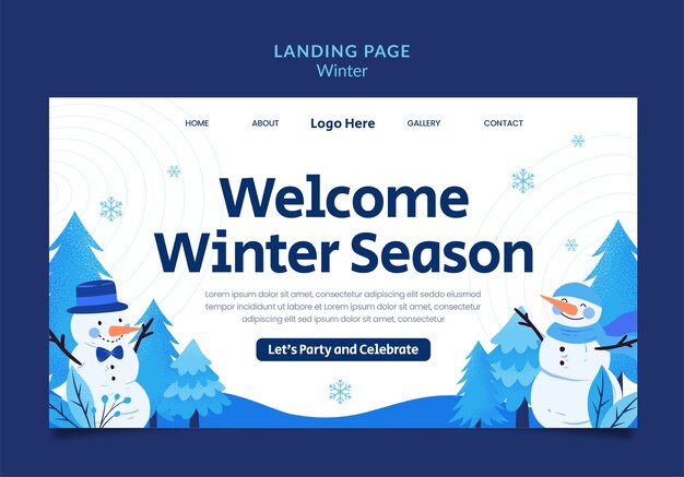 Gratis PSD winter sjabloonontwerp