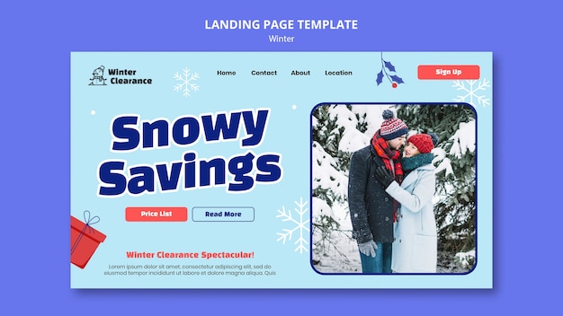 Gratis PSD winter sjabloonontwerp