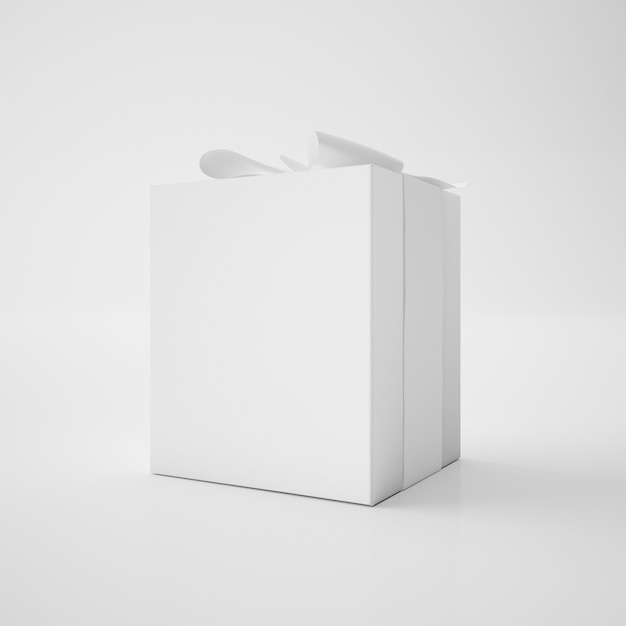 Witte doos met lint
