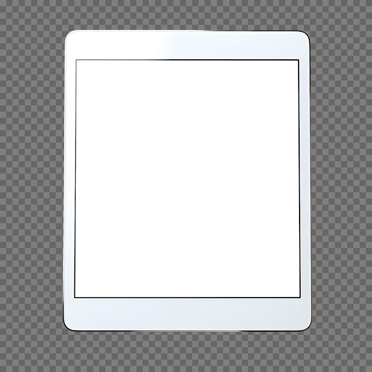 Gratis PSD witte psd-computertablet met leeg schermsjabloon