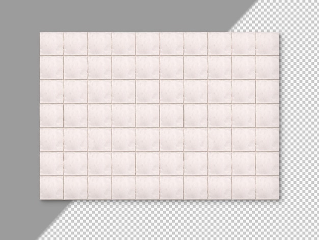 Witte tegels samenstelling op transparante achtergrond