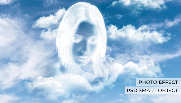 Gratis PSD wolken foto-effect