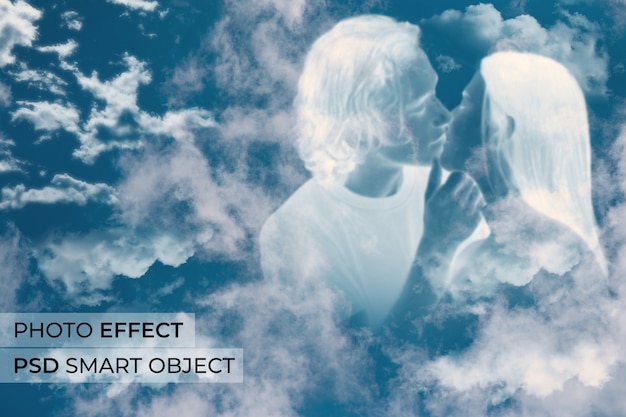 Gratis PSD wolken foto-effect