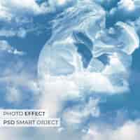 Gratis PSD wolken foto-effect