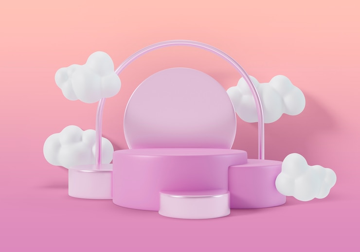 Gratis PSD wolken op de achtergrond van het verkooppodium