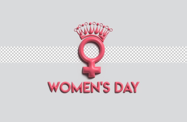 PSD Gratis women's day - 8 march space of your text 3d render illustration design.