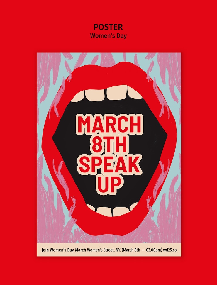 PSD Gratis women's day poster template design