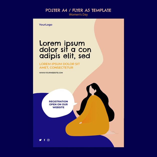 Womens dag poster sjabloon