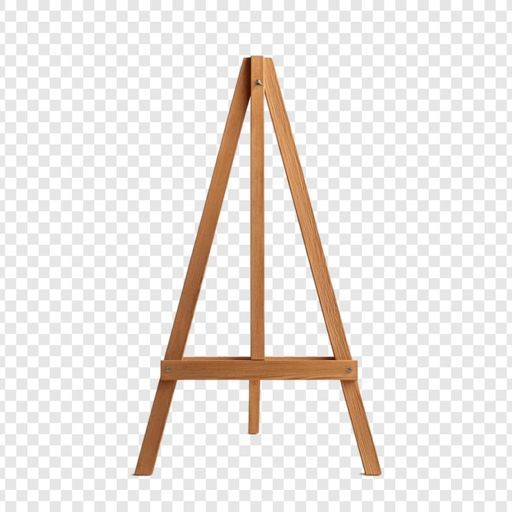 PSD Gratis wooden artists easel a simple elegant design for creative expression