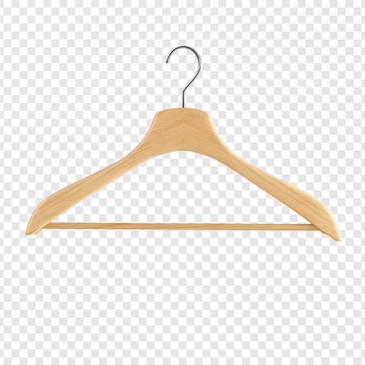 PSD Gratis wooden clothes hanger a simple and elegant design for clothing storage