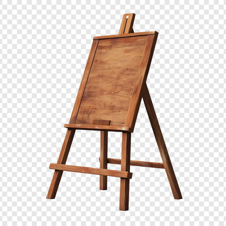 PSD Gratis wooden easel for artists a blank canvas awaits