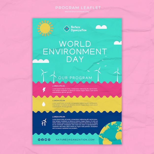 PSD gratuito world environment day template design