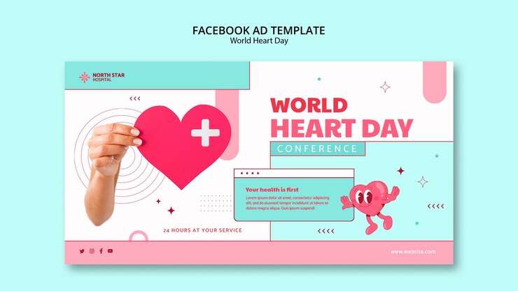 PSD Gratis world heart day facebook template