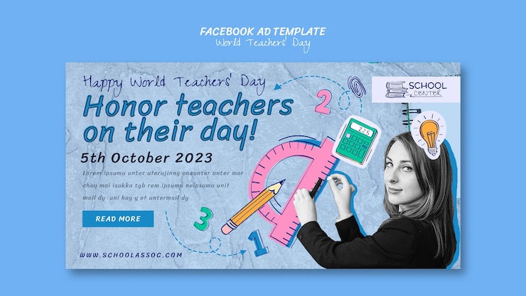 PSD Gratis world teachers' day template design