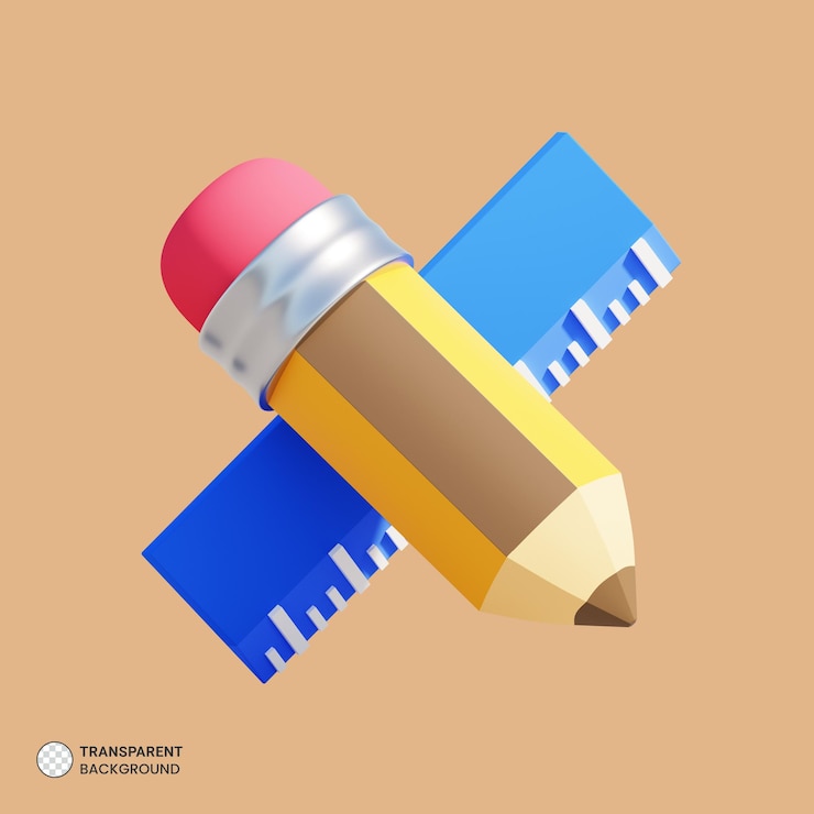 PSD Gratis writing carbon pencil icon isolated 3d render illustration