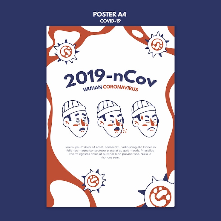 PSD Gratis wuhan coronavirus poster concept