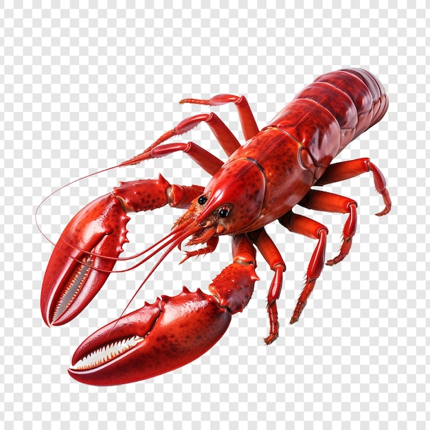 Yabby aislado en un fondo transparente