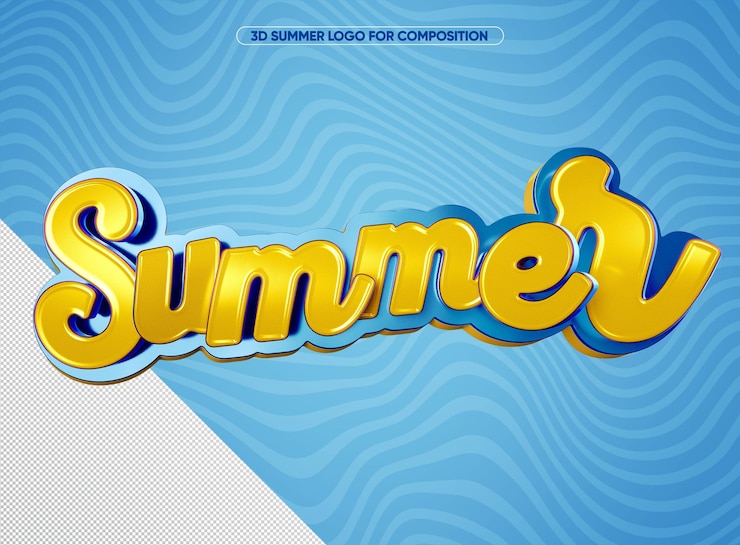 PSD Gratis yellow summer logo for sales