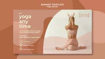 Gratis PSD yoga banner sjabloon thema