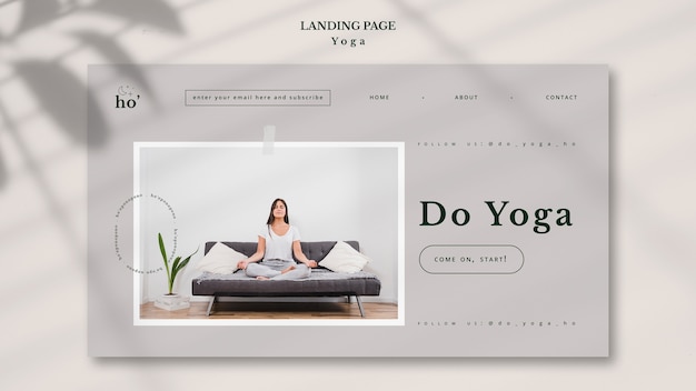 Yoga bestemmingspagina sjabloon concept