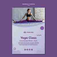 Gratis PSD yoga concept poster stijl