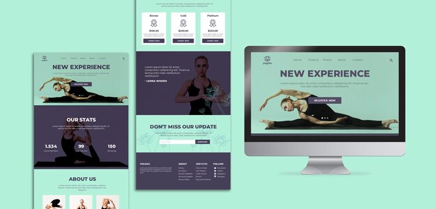 Yoga nieuwe ervaring concept sjabloon