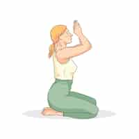 PSD gratuito yoga pose and meditation isolated