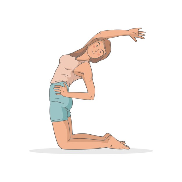 Yoga pose en meditatie geïsoleerd