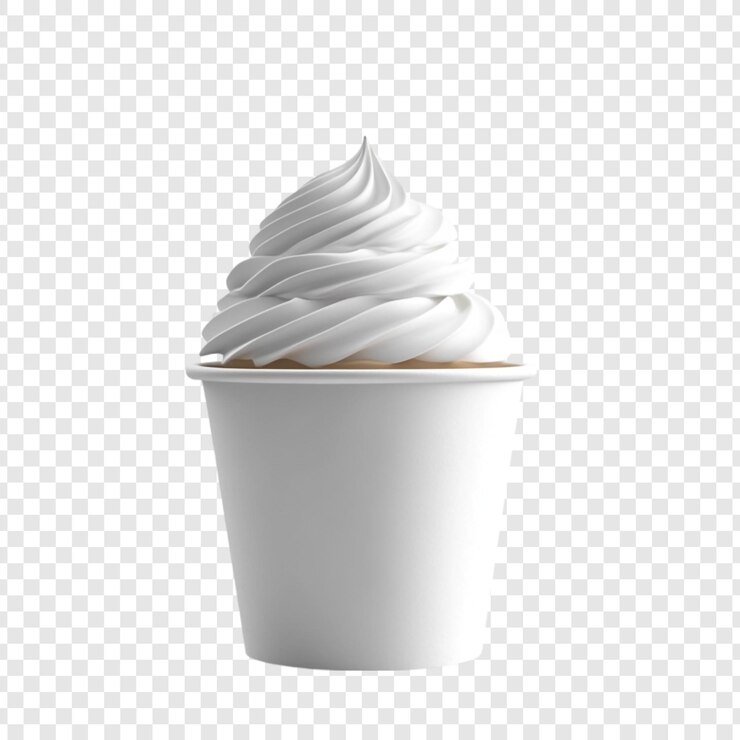 PSD gratuito yogurt congelato cremoso in una tazza un regalo rinfrescante