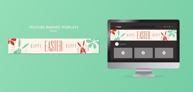 YouTube-banner voor de feestdag van Pasen