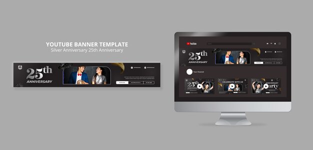 YouTube-banner voor de viering van het 25-jarig jubileum