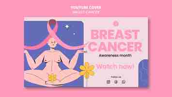 Gratis PSD youtube-cover van borstkankermaand voor bewustwording