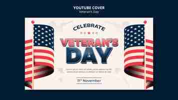 Gratis PSD youtube-cover veteranendagviering