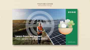 Gratis PSD youtube-cover voor hernieuwbare energie