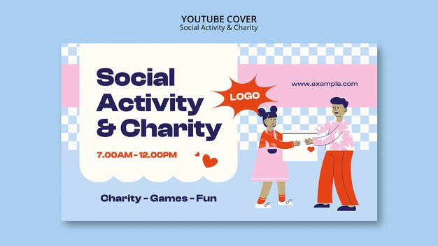 YouTube-cover voor sociale activiteiten en liefdadigheid