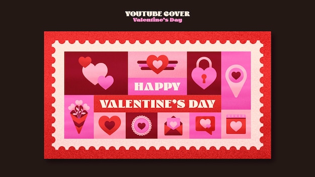 Gratis PSD youtube-cover voor valentijnsdagviering