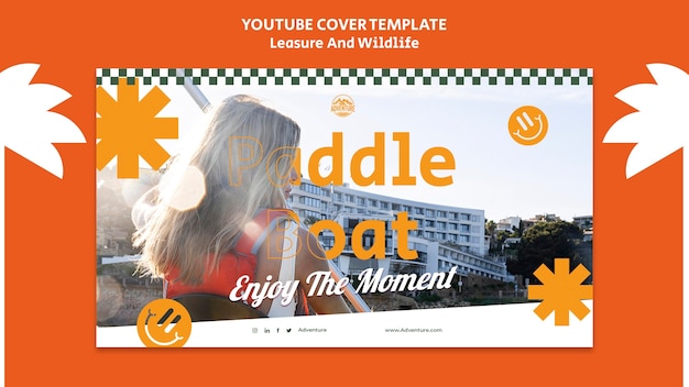 Gratis PSD youtube-cover voor vrije tijd en dieren in het wild