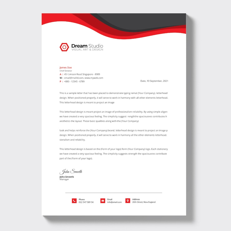 Gratis PSD zakelijke briefhoofdsjabloon