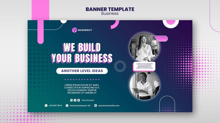 Gratis PSD zakelijke ontwerpsjabloon met verloop