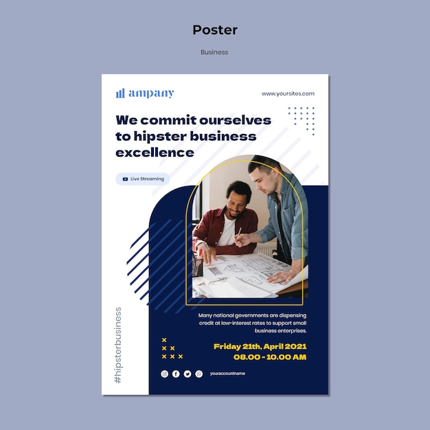 Zakelijke poster sjabloon