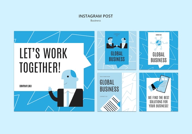 Gratis PSD zakelijke strategie instagram posts