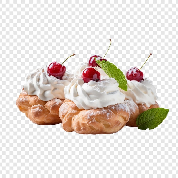 Gratis PSD zeppole geïsoleerd op transparante achtergrond