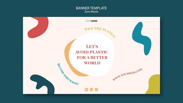 Zero waste banner ontwerp