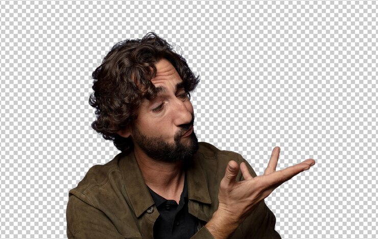 Gratis PSD zich verward en onwetend voelen zich afvragen over een twijfelachtige uitleg of gedachte