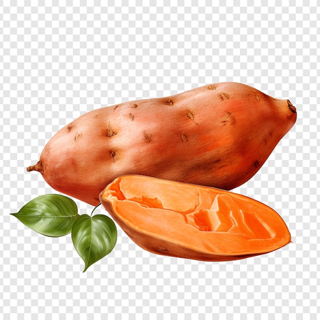 Gratis PSD zoete aardappel geïsoleerd op transparante achtergrond