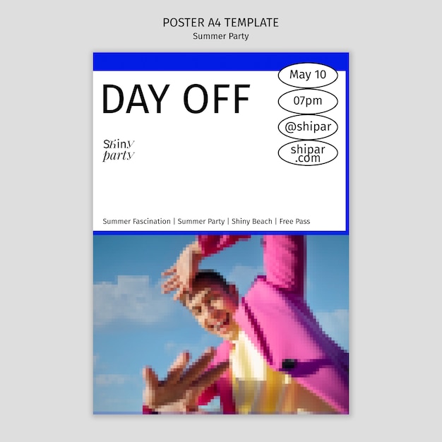 Gratis PSD zomerfeest poster sjabloon