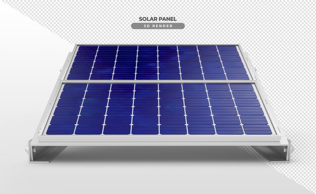 Zonne-energieplaten op aluminium basis 3D-realistische render