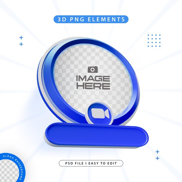 Zoom Se une ahora Icon de elemento de banner Renderizado en 3D aislado